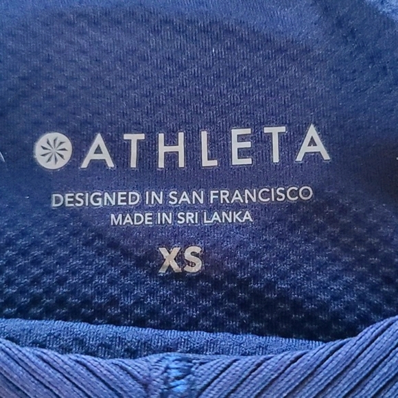 Athleta Womens XS Intensity Support Athletic Top Navy Blue High-Impact Gorpcore - Picture 3 of 13